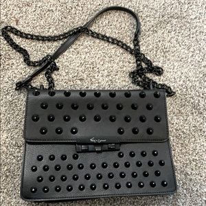 foley+corinna black studded bag